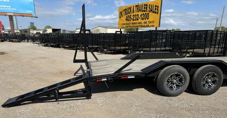 New 2025 Road Boss 102x20 Bumperpull 8k Drive Over Fenders, Stand up ramps Car Hauler Equipment Trailer