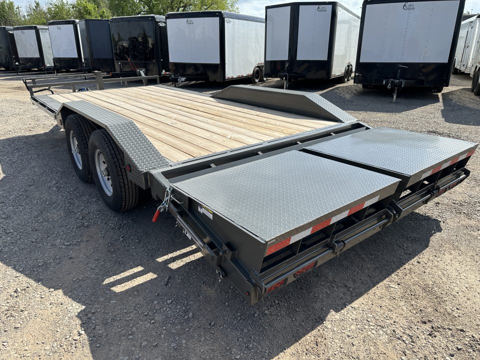 New 2026 East Texas Trailers 102x20 Bumperpull 7k Drive Over Mini Macho Dove Equipment Trailer