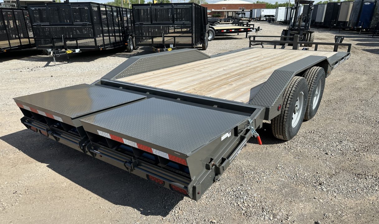 New 2026 East Texas Trailers 102x20 Bumperpull 7k Drive Over Mini Macho Dove Equipment Trailer