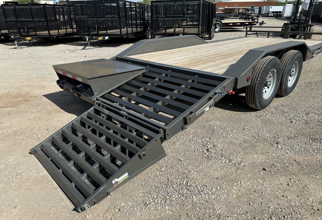 New 2026 East Texas Trailers 102x20 Bumperpull 7k Drive Over Mini Macho Dove Equipment Trailer