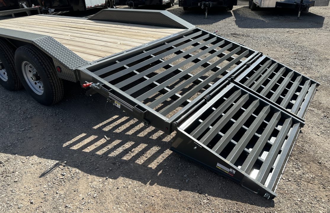 New 2026 East Texas Trailers 102x20 Bumperpull 7k Drive Over Mini Macho Dove Equipment Trailer