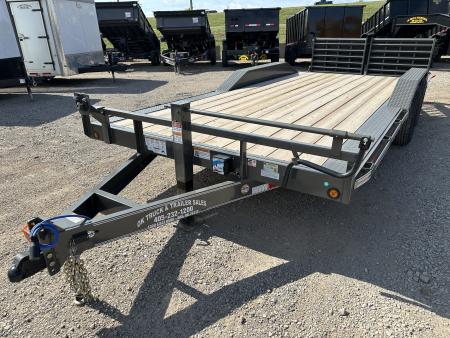 New 2026 East Texas Trailers 102x20 Bumperpull 7k Drive Over Mini Macho Dove Equipment Trailer