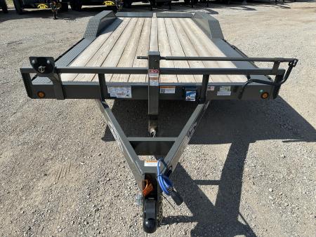New 2026 East Texas Trailers 102x20 Bumperpull 7k Drive Over Mini Macho Dove Equipment Trailer