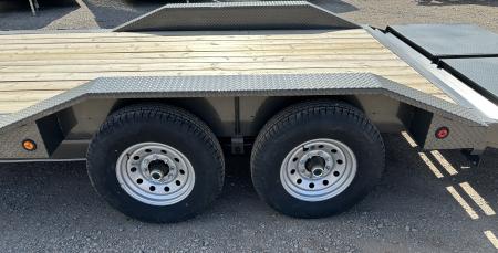 New 2026 East Texas Trailers 102x20 Bumperpull 7k Drive Over Mini Macho Dove Equipment Trailer