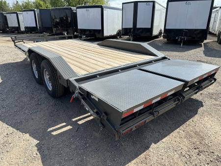 New 2026 East Texas Trailers 102x20 Bumperpull 7k Drive Over Mini Macho Dove Equipment Trailer