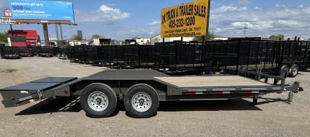 New 2026 East Texas Trailers 102x20 Bumperpull 7k Drive Over Mini Macho Dove Equipment Trailer