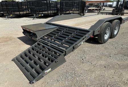 New 2026 East Texas Trailers 102x20 Bumperpull 7k Drive Over Mini Macho Dove Equipment Trailer
