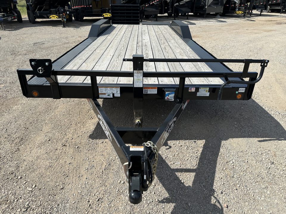New 2025 East Texas Trailers 102x24 Bumperpull 7k Drive Over Mini Macho Dove Equipment Trailer