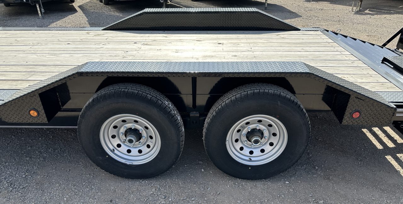 New 2025 East Texas Trailers 102x24 Bumperpull 7k Drive Over Mini Macho Dove Equipment Trailer