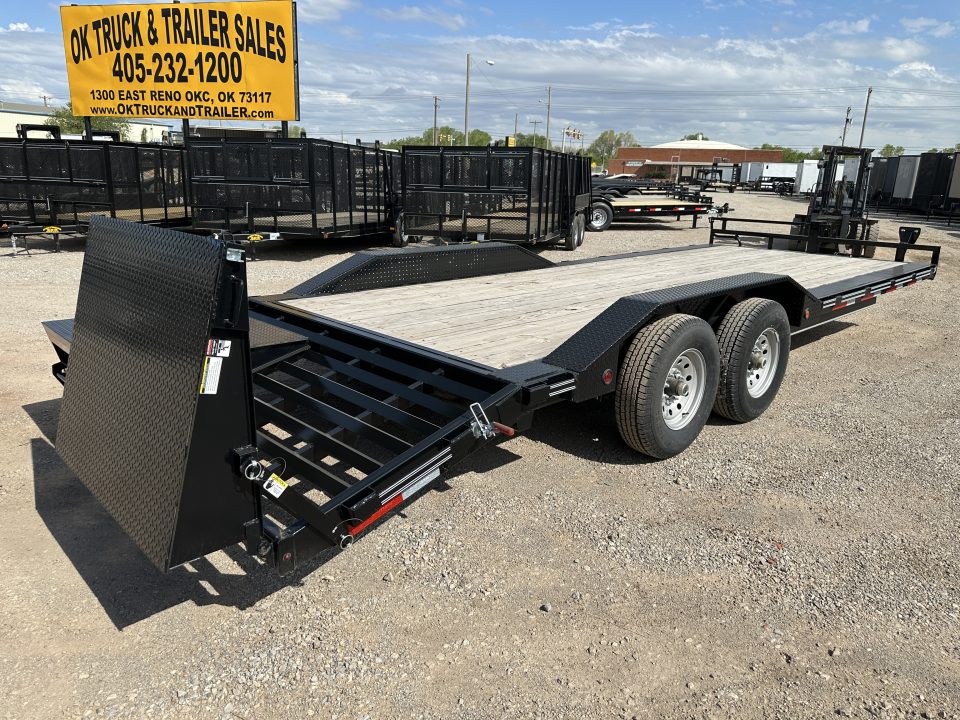 New 2025 East Texas Trailers 102x24 Bumperpull 7k Drive Over Mini Macho Dove Equipment Trailer