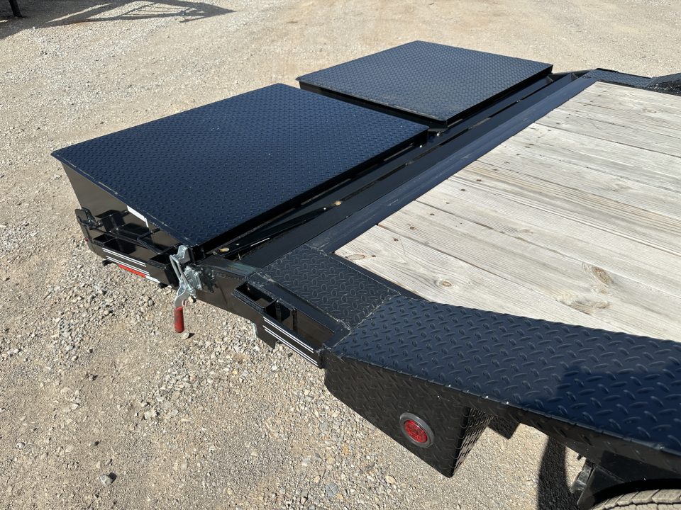 New 2025 East Texas Trailers 102x24 Bumperpull 7k Drive Over Mini Macho Dove Equipment Trailer