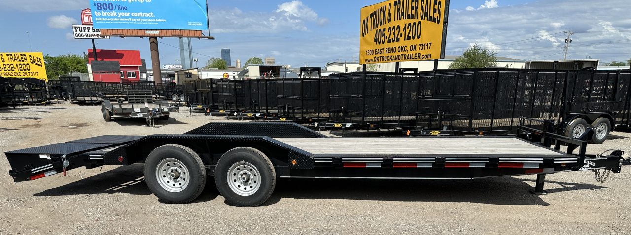 New 2025 East Texas Trailers 102x24 Bumperpull 7k Drive Over Mini Macho Dove Equipment Trailer