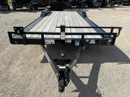 New 2025 East Texas Trailers 102x24 Bumperpull 7k Drive Over Mini Macho Dove Equipment Trailer