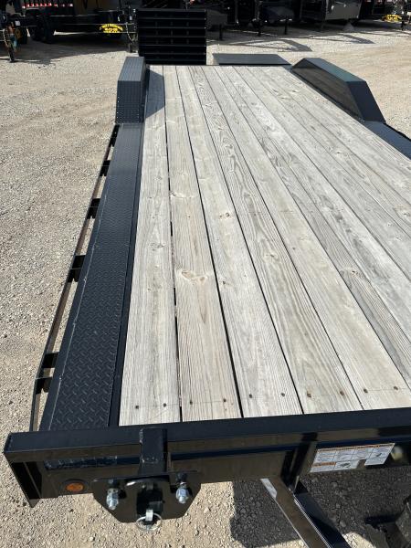 New 2025 East Texas Trailers 102x24 Bumperpull 7k Drive Over Mini Macho Dove Equipment Trailer