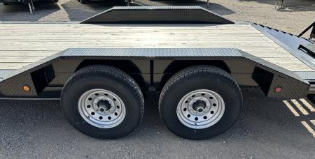 New 2025 East Texas Trailers 102x24 Bumperpull 7k Drive Over Mini Macho Dove Equipment Trailer