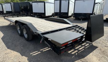 New 2025 East Texas Trailers 102x24 Bumperpull 7k Drive Over Mini Macho Dove Equipment Trailer