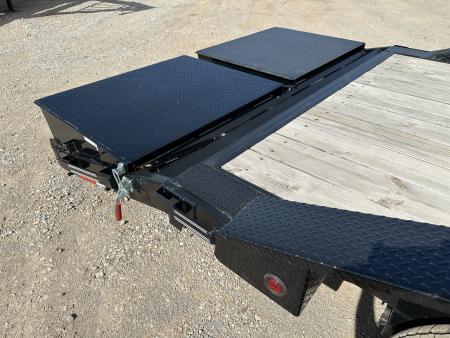 New 2025 East Texas Trailers 102x24 Bumperpull 7k Drive Over Mini Macho Dove Equipment Trailer