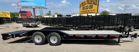 New 2025 East Texas Trailers 102x24 Bumperpull 7k Drive Over Mini Macho Dove Equipment Trailer