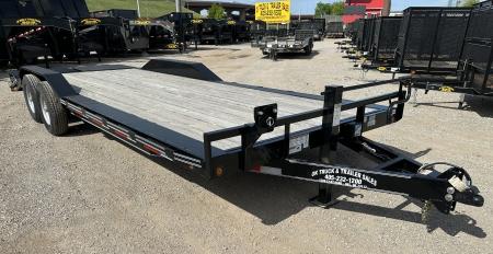 New 2025 East Texas Trailers 102x24 Bumperpull 7k Drive Over Mini Macho Dove Equipment Trailer
