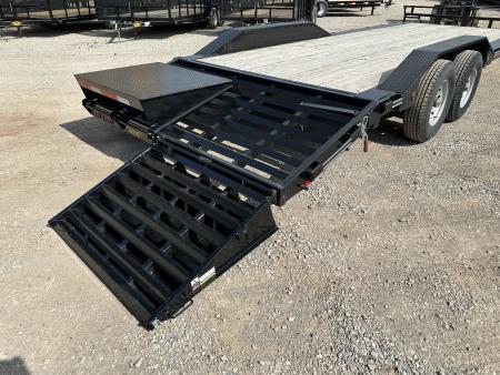 New 2025 East Texas Trailers 102x24 Bumperpull 7k Drive Over Mini Macho Dove Equipment Trailer