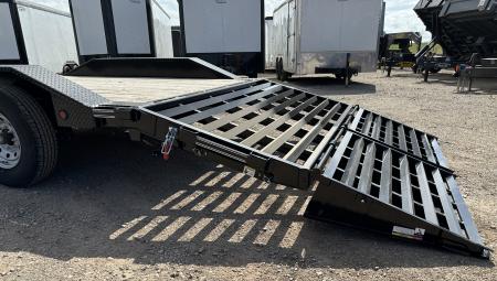 New 2025 East Texas Trailers 102x24 Bumperpull 7k Drive Over Mini Macho Dove Equipment Trailer