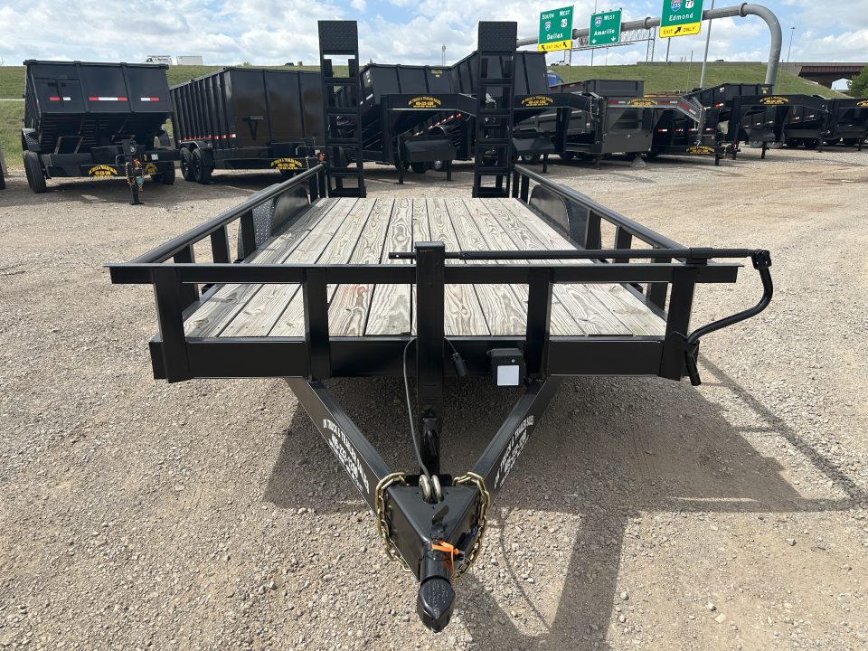 New 2026 Road Boss 83" x 16' Heavy Duty, Pipe Top & Stand Up Ramp Equipment Trailer