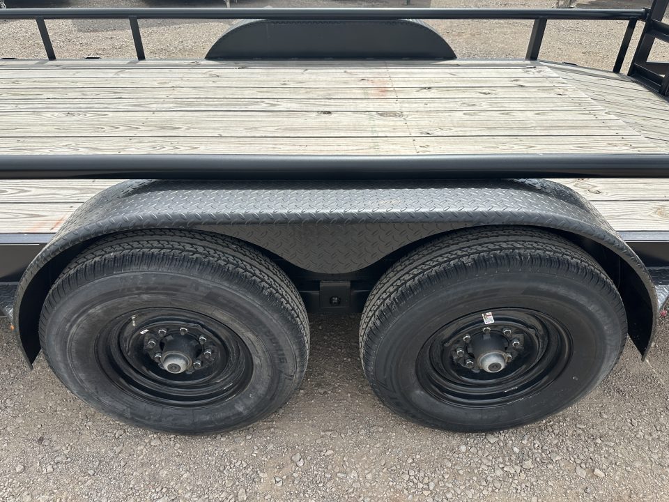 New 2026 Road Boss 83" x 16' Heavy Duty, Pipe Top & Stand Up Ramp Equipment Trailer