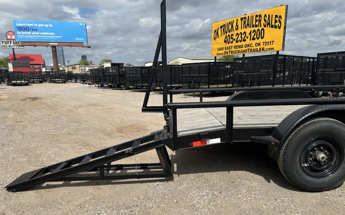 New 2026 Road Boss 83" x 16' Heavy Duty, Pipe Top & Stand Up Ramp Equipment Trailer
