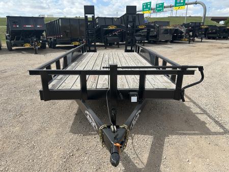 New 2026 Road Boss 83" x 16' Heavy Duty, Pipe Top & Stand Up Ramp Equipment Trailer