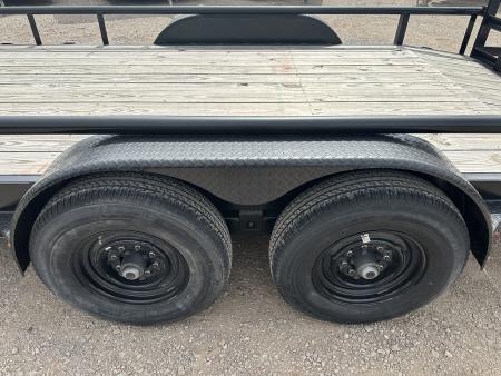 New 2026 Road Boss 83" x 16' Heavy Duty, Pipe Top & Stand Up Ramp Equipment Trailer