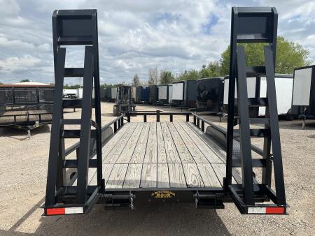 New 2026 Road Boss 83" x 16' Heavy Duty, Pipe Top & Stand Up Ramp Equipment Trailer