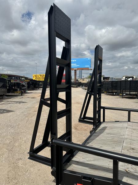 New 2026 Road Boss 83" x 16' Heavy Duty, Pipe Top & Stand Up Ramp Equipment Trailer