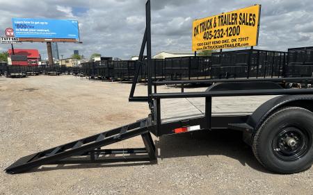 New 2026 Road Boss 83" x 16' Heavy Duty, Pipe Top & Stand Up Ramp Equipment Trailer