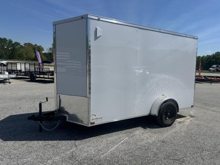 New 2026 6X12 SINGLE AXLE ENCLOSED TRAILER WITH 7' ROOF