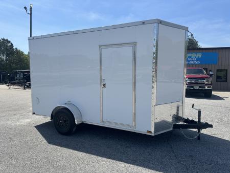 New 2026 6X12 SINGLE AXLE ENCLOSED TRAILER WITH 7' ROOF