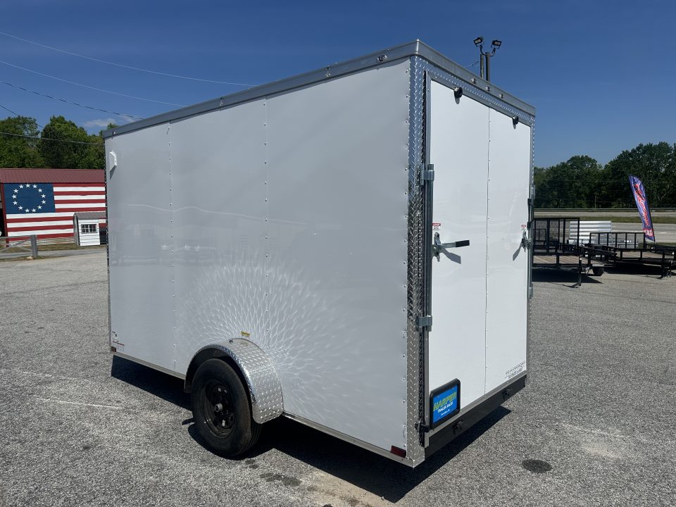 New 2026 6X12 SINGLE AXLE ENCLOSED TRAILER WITH 7' ROOF