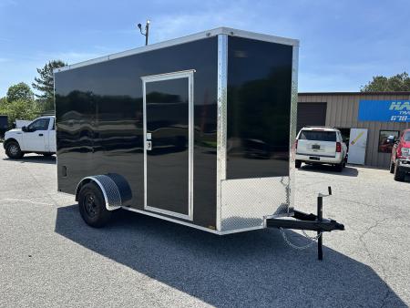 New 2026 6X12 SINGLE AXLE ENCLOSED TRAILER WITH 7' ROOF