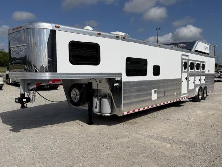 Used 2019 Twister 4 Horse Gooseneck Living Quarters Horse Trailer