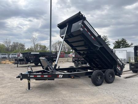 New 2026 PJ Trailers 7 X 14 FT LOW PRO TELESCOPIC DUMP TRAILER 15K GVWR