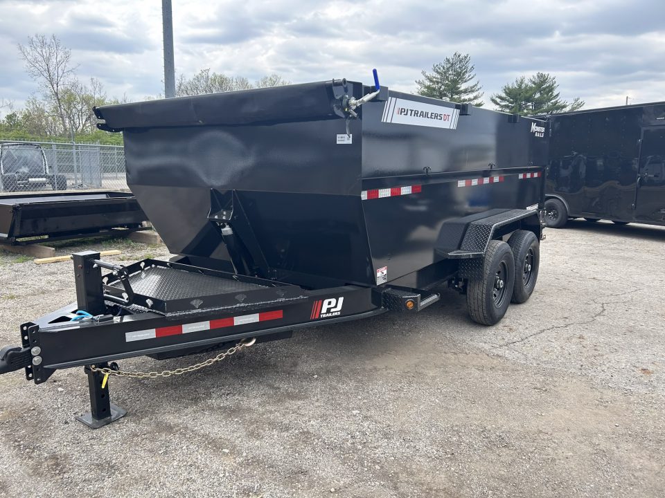 New 2026 PJ Trailers 7 X 14 FT LOW PRO HIGH SIDE TELESCOPIC DUMP TRAILER 15K GVWR