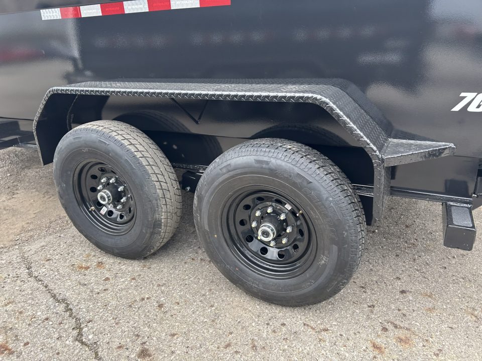 New 2026 PJ Trailers 7 X 14 FT LOW PRO HIGH SIDE TELESCOPIC DUMP TRAILER 15K GVWR