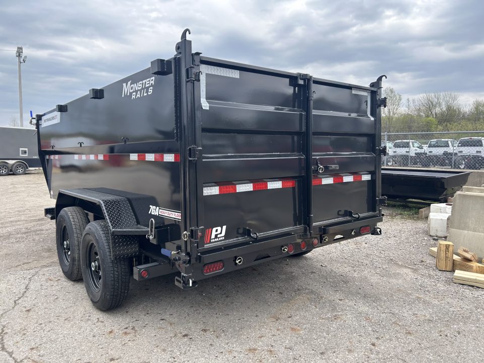 New 2026 PJ Trailers 7 X 14 FT LOW PRO HIGH SIDE TELESCOPIC DUMP TRAILER 15K GVWR