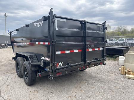 New 2026 PJ Trailers 7 X 14 FT LOW PRO HIGH SIDE TELESCOPIC DUMP TRAILER 15K GVWR