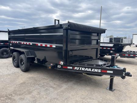 New 2026 PJ Trailers 7 X 16 LOW PRO DUMP TRAILER I-BEAM FRAME 14K GVWR