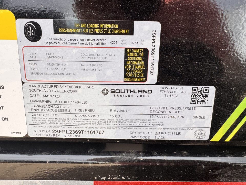 New 2026 Southland Trailers 5-10 Dump 5.2K Axles