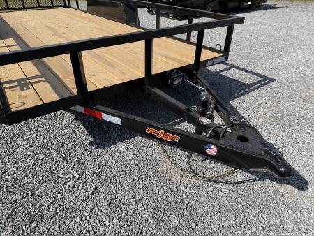 New 2026 Down 2 Earth 82X16 Utility Trailer, Tube Top Rail, Spring Assist Tube Gate, Tread-plate Fenders