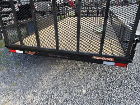New 2026 Down 2 Earth 82X14 Tandem Axle Utility Trailer, Tube Top Rail, Spring Assist Gate