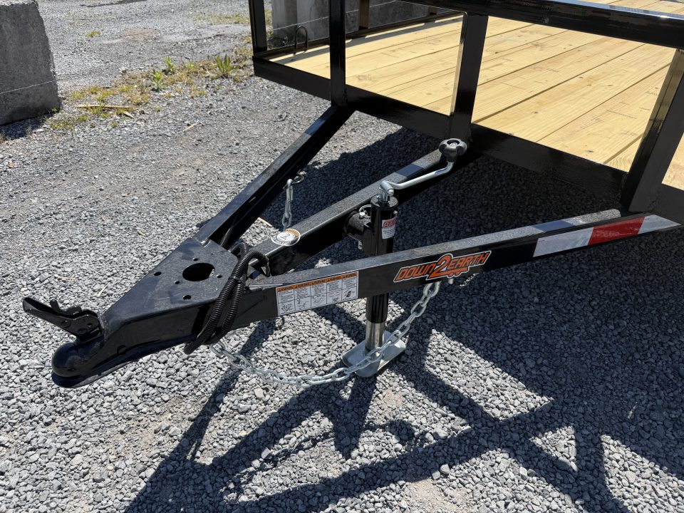 New 2026 Down 2 Earth Trailers 76x12 Utility Trailer, Tube Top Rail, Spring Assist Gate
