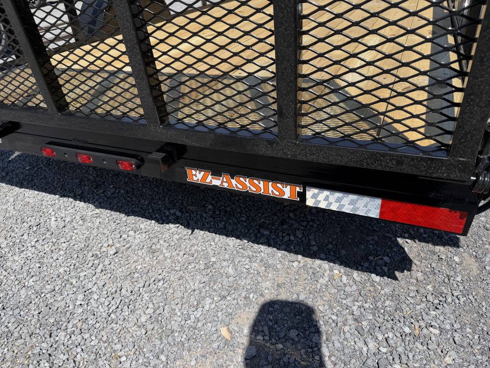 New 2026 Down 2 Earth Trailers 76x12 Utility Trailer, Tube Top Rail, Spring Assist Gate