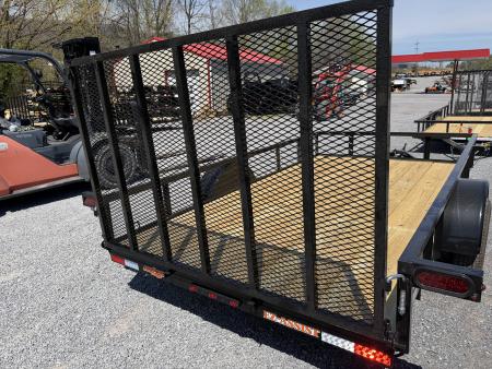 New 2026 Down 2 Earth Trailers 76x12 Utility Trailer, Tube Top Rail, Spring Assist Gate